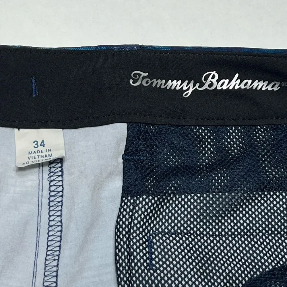Tommy Bahama Cayman Sardina Seas Hybrid Cargo Swim Trunks Ocean Deep  Size 34